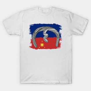 Philippine Flag Tribal line Art / Baybayin word NA T-Shirt